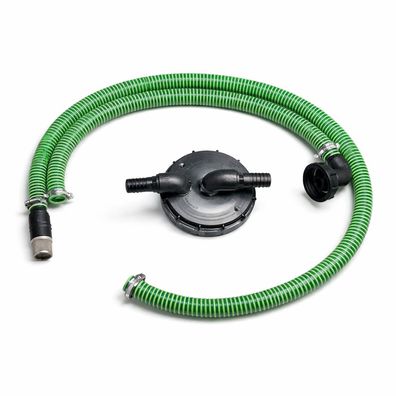 flexibler 2-fach IBC Regentonnenverbinder übereinander Deckel DN 150 / Auslauf