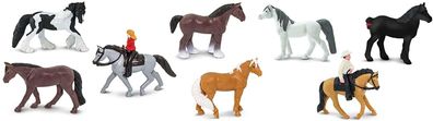 Safari 679704 Pferde und ihre Reiter Toob Mini Spielfiguren - Set
