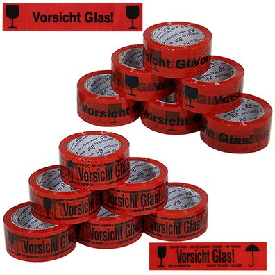Klebeband Vorsicht Glas 66m x 48mm Aufkleber zerbrechlich Paketband 36x A1 A2