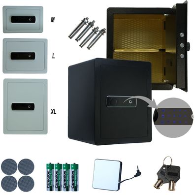Tresor Safe Elektronischer Wandtresor Möbeltresor Zahlenschloss mit Schlüssel F