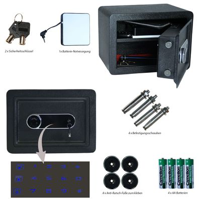 Tresor Safe Alarmsystem Elektronischer Sicherheitssafe Geldschrank Stahl DY 170