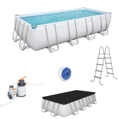 Bestway Swimmingpool Pool Gartenpool Schwimmbad Pumpe Set 549x274x122 cm 56466