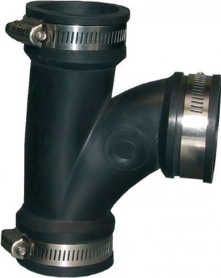 Flex. PVC-Manschette, T-Stück 90°, Ø 63 mm