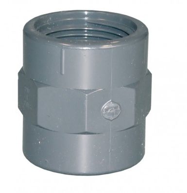Gewindemuffe 2 x Innengewinde, 1 1/2' aus PVC