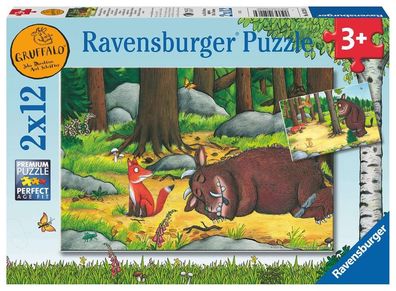 Ravensburger 05226 - Grüffelo und die Tiere des Waldes Puzzle, 2x12 Teile