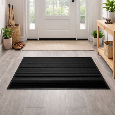 Sauberlaufmatte Schmutzfangmatte Fußmatte Türmatte rutschfest 80x180cm schwarz