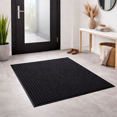 Schmutzfangmatte XXL Fußmatte Türmatte 180x120cm schwarz Eingangsmatte