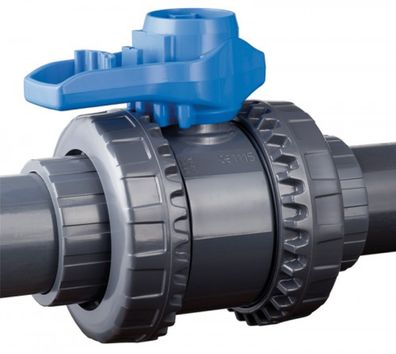 FIP PVC-Kugelhahn m. 2 Anschlußenden, Ø 40 mm