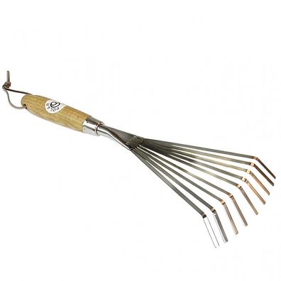 Edelstahl Kleinfeger Laubbesen 16 cm Eschenholzstiel t-341448