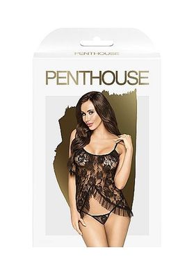 Penthouse Lingerie - Damen Dessous Babydoll mit String, Gr. S/M