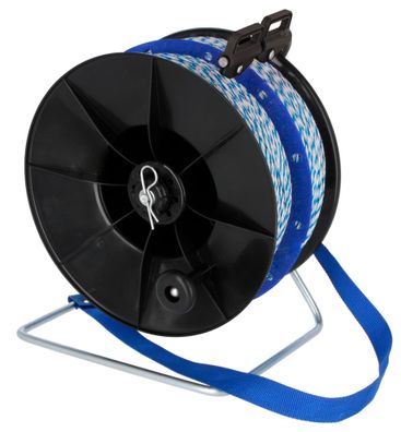 DUO Haspel mit 2x 250m Litze Doppelhaspel Feststellbremse Trommel