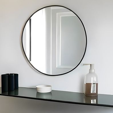 Moderner Design Spiegel BARCA schwarz Ø60 cm Aluminium