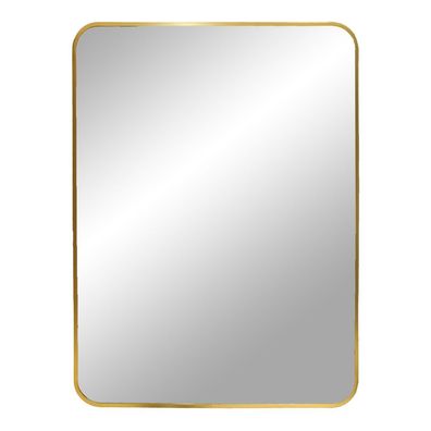 Moderner Design Spiegel BARCA gold 70x50cm Aluminium Frisierspiegel