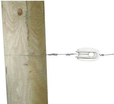 20 Stück Abspannisolator Polyamid glasfaserverstärkt weiß für Weidezaun