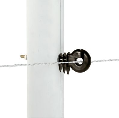 25 Stück Ringisolator für Rohrpfahl metrisches Gewinde M6 x 80 mm verzinkte Stütze