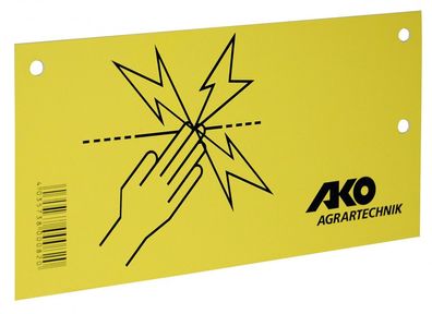 10 Stück Warnschild AKO aus robustem Kunststoff Maße: 200 x 100 mm