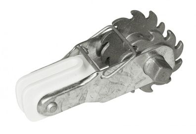 4 Stück Zahnraddrahtspanner mit integriertem Isolator Weidezaun