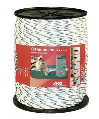 400 m Weidezaunseil PremiumLine Ø 6,5 mm Bruchlast 400 kg verzinnte Kupferleiter