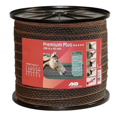 200 m Weidezaunband TopLine Breite 40 mm Bruchlast 350 kg 10 x 0,40 mm Tricond