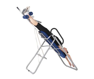 Massageliege, Inversionsbank mit grauem Rahmengestell, div. Farben