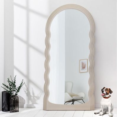 Extravaganter Rundbogen Design Spiegel 160x80cm Formosa greige modern
