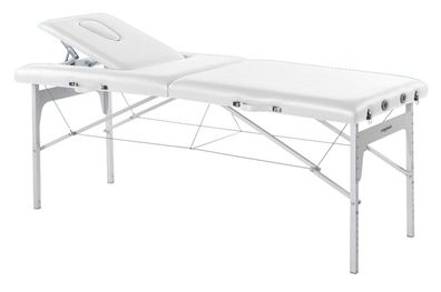 Behandlungsliege, Massageliege, Liege klappbar, mobil, Höhe 68-84 cm