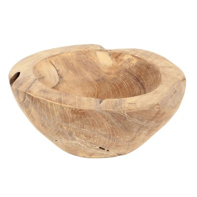 Teak Schale PREMIO ca. D15cm Natural Wurzelholz Handmade Massivholz Unikat Deko