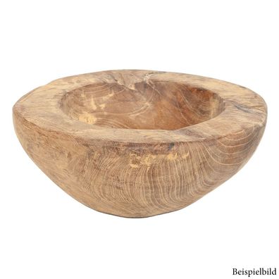 Teak Schale PREMIO ca. D20cm Natural Wurzelholz Handmade Massivholz Unikat Deko