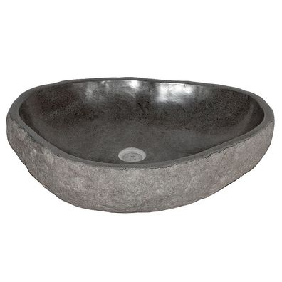 Waschbecken Naturstein-xl ca. 45-55cm Flußstein Findling Aufsatzwaschbecken