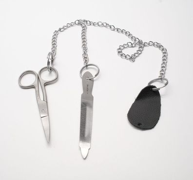 Schwestern Set, mit Nagelschere und Nagelfeile an Kette