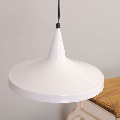 Hängeleuchte JAMES 35cm Fabrik-Design Industrie-Style weiß Pendelleuchte Deckenlampe