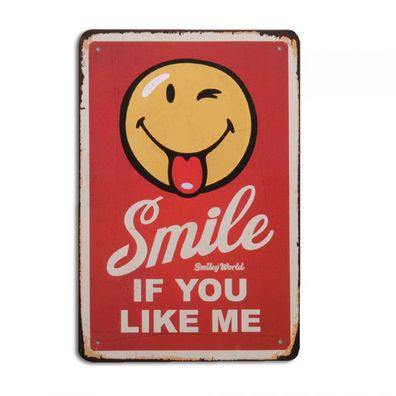 Vintage Metallschild SPRUCH ANTIK 20x30cm if you like me SHABBY CHIC DEKO RETRO