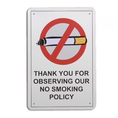Vintage Metallschild SPRUCH ANTIK 20x30cm no smoking SHABBY CHIC DEKO RETRO