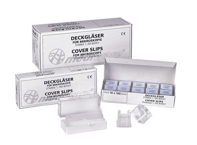 Deckgläser, Deckgläschen 22 x 22 mm (100 Stück)