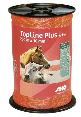 200 m Weidezaunband TopLine Plus Breite 10 mm Bruchlast 90 kg 5 x 0,30 mm