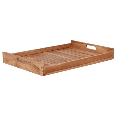 Teak Tablett Bandeja-small ca. L54cm Natural Tischtablett Dekotablett Holztablett