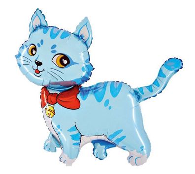 Kätzchen Hellblau - Folienballon - 85 cm