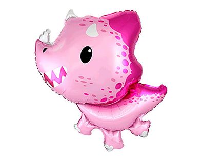 Dino Baby Triceratops Rosa - Folienballon - 89 cm