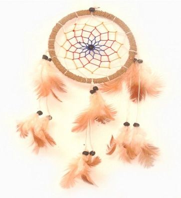 Traumfänger - Dreamcatcher mit farbigem Netz Ø 11 cm, Für Kinder und Erwachsene