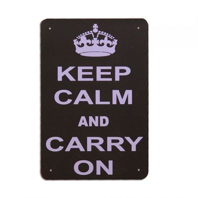 Vintage Metallschild SPRUCH ANTIK 20x30cm carry on SHABBY CHIC DEKO RETRO SCHILD