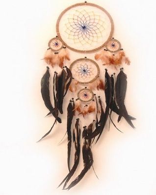 Traumfänger - Dreamcatcher mit farbigem Netz Ø 22 cm