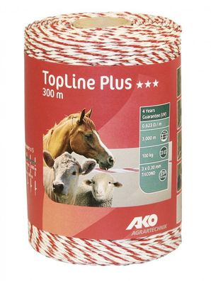 300 m Weidezaunlitze TopLine 3 x 0,30 mm Tricond Bruchlast 100 kg Elektrozaun