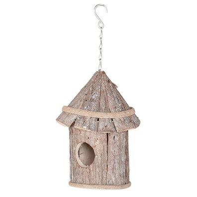 Vogelhaus Lomelia-2 ca. H27cm Holz Nistkasten Vogelhäuschen Rund