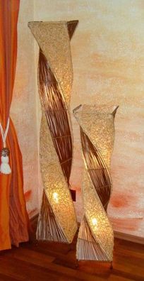 Deko-Leuchte MARCO, Stehlampe aus Natur-Material wahlweise in 100 cm oder 150 cm