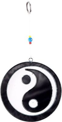 Suncatcher Ying Yang, Höhe ca. 11cm, Dekoration fürs Fenster, Sonnenfänger, Windspiel
