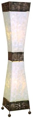 Stehleuchte Adrian, Stehlampe aus Capiz, Stimmungsleuchte, 100 cm oder 150 cm