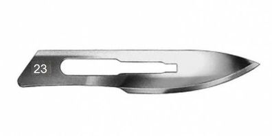 Skalpell, Skalpellklingen, Klingen, bauchig, 100 St., Fig.23 für Griff Fig. 4