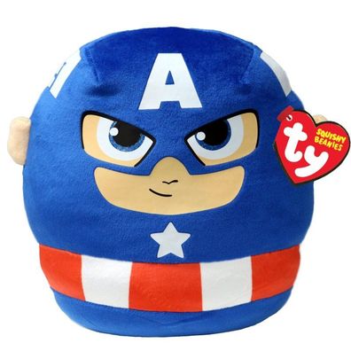 Ty 39355 - Squishy Beanie - Marvel Captain America - Plüsch Kissen - 35 cm