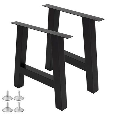 Esstischgestell WELL-H 8x8cm Schwarz Pulverbeschichtet Tischbeine Tischkufen