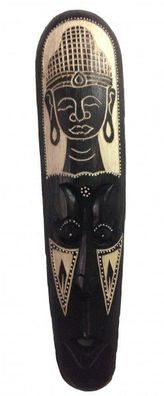 Maske BUDDHA aus Holz, geschnitzt, Größe 50 cm, Holz-Maske aus Bali, Wandmaske
